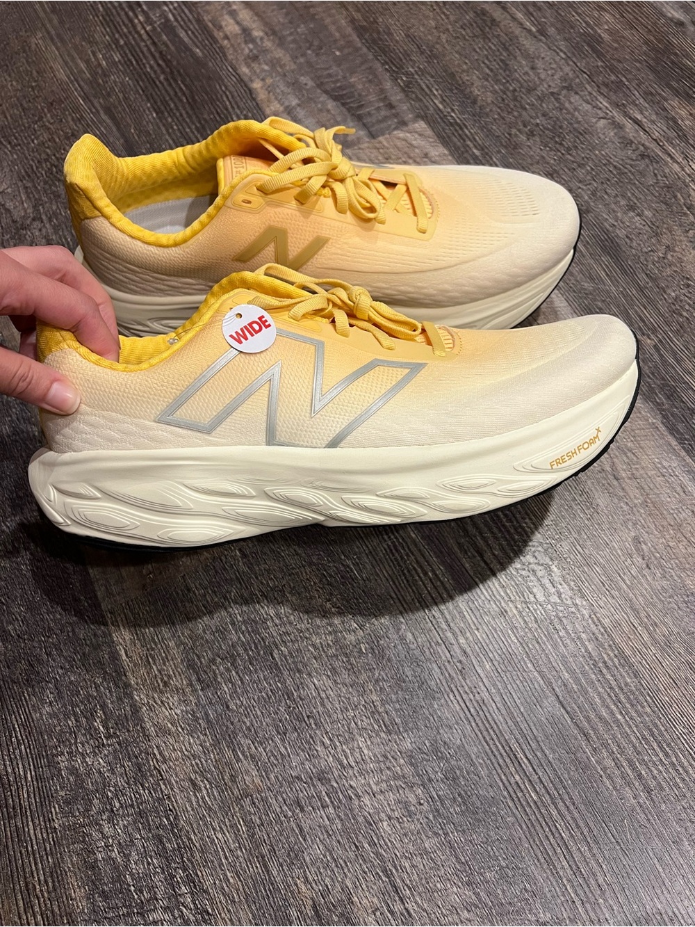 New w/o Box New Balance Women's Yellow Gradient Fresh Foam Running Shoes - Wide